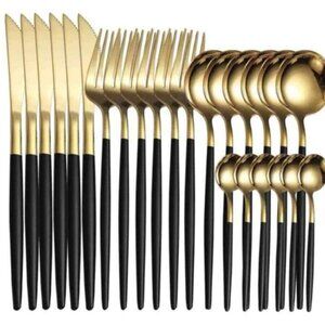 Fancy Gold and Black Silverware
